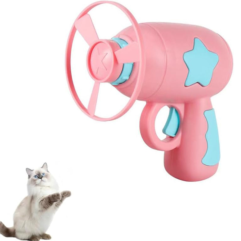 室内猫用インタラクティブ猫おもちゃ 猫おもちゃ銃 回転式面白い猫おもちゃ