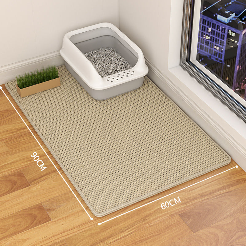 猫トイレマット 二重構造 防水 尿を閉じ込めるマット お手入れ簡単 滑り止め トイレマット 猫ひっかきマット 大型フットマット