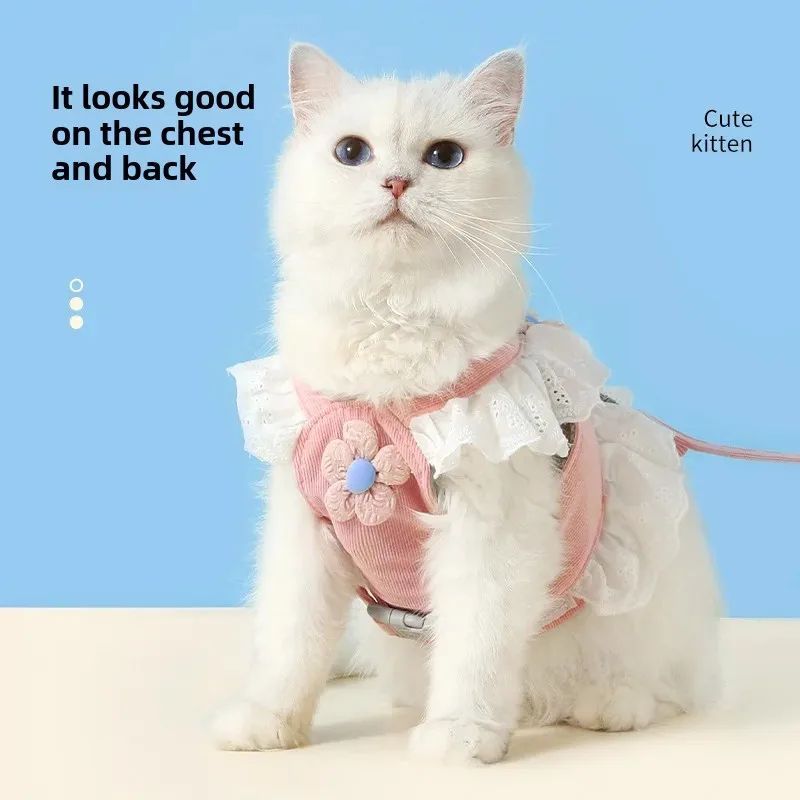 ペットリーシュ 犬用首輪 夏服 猫と犬用 子犬用安全ロープ 後ろストラップ 犬の散歩用ロープ 子犬専用