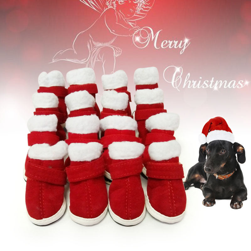 ペット用クリスマスあったかぬいぐるみシューズ
