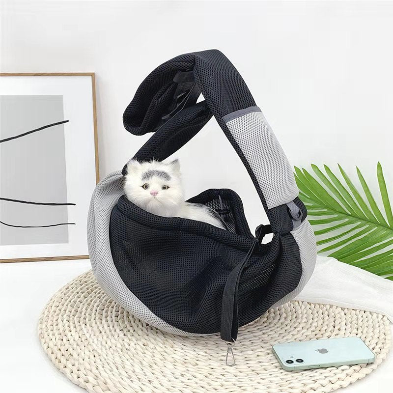 猫犬兼用トラベルポータブルショルダーバッグ通気性メッシュ