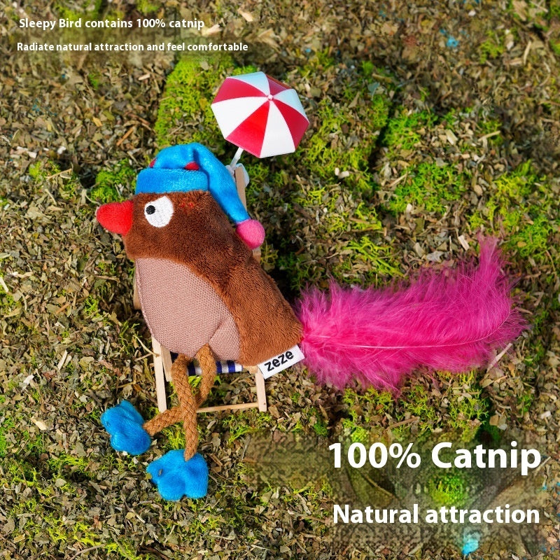 鳥 猫じゃらし 猫のおもちゃ 一人遊び 猫のティーザー