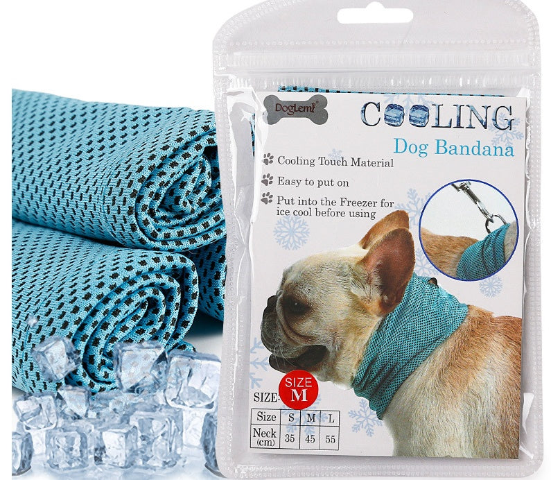 新商品 ひんやり 冷感 ペット用バンダナ 犬用スカーフ 夏用クールタオル ラップ 犬用首輪