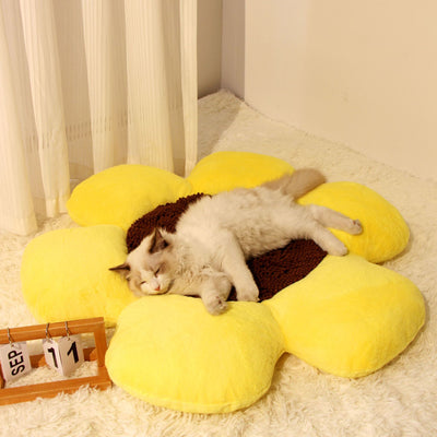 ペット用ネスト丸型フラワーネスト猫用ネスト冬用暖かいぬいぐるみ猫用ネストオールシーズン対応ケンネル