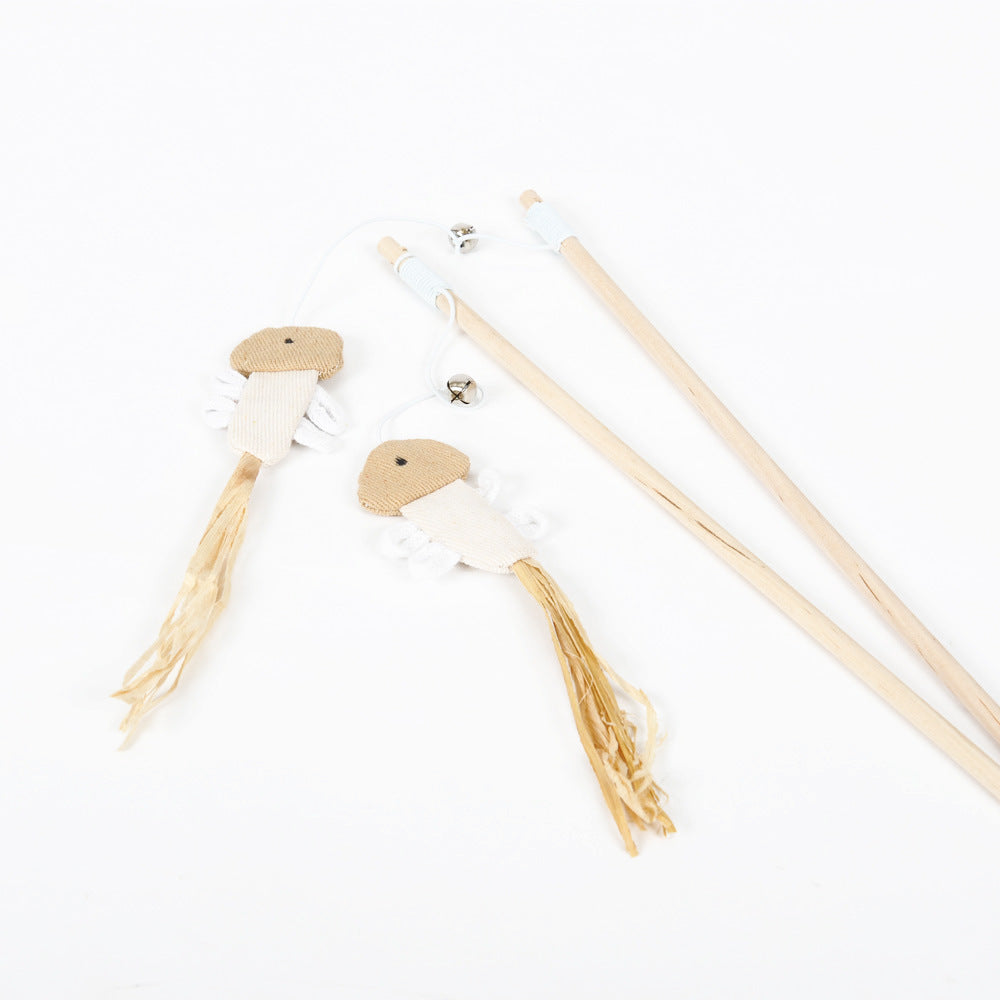 ペットおもしろい猫スティック木製猫おもちゃペットのおもちゃ