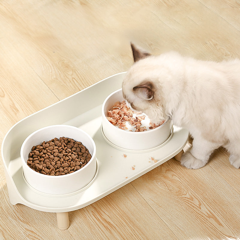 ペットボウル 傾斜 ダブルボウル 猫用 首保護 犬用水飲み器 フードボウル 調整可能 こぼれ防止 猫用給餌器 ペット用品