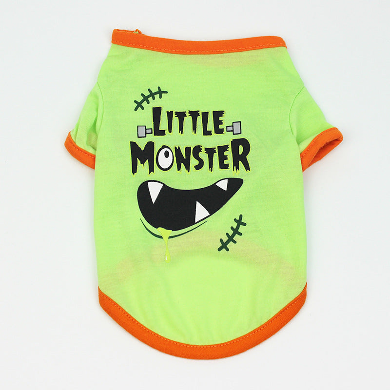 犬服 春夏服 キャラクタープリントTシャツ テディビションペットコスチューム ペットハロウィン服卸売