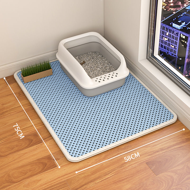 猫トイレマット 二重構造 防水 尿を閉じ込めるマット お手入れ簡単 滑り止め トイレマット 猫ひっかきマット 大型フットマット