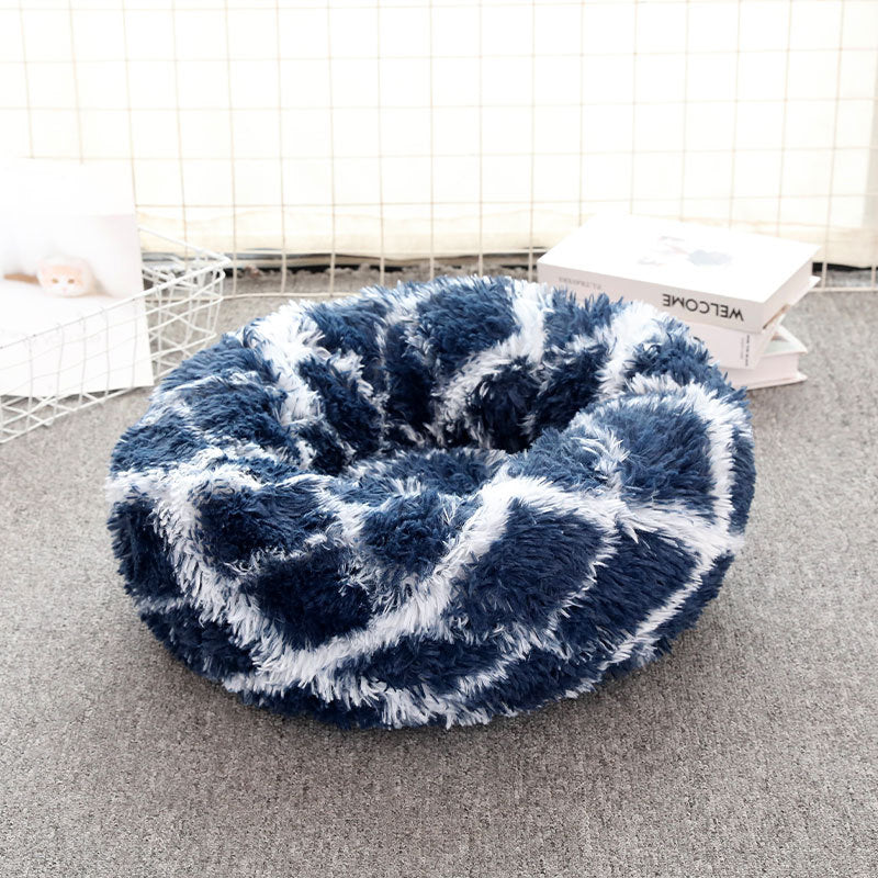 Cathouse Doghouse 大型犬、中型犬、小型犬用 温かいぬいぐるみ素材の丸型ペットベッド ドッグベッド キャットベッド