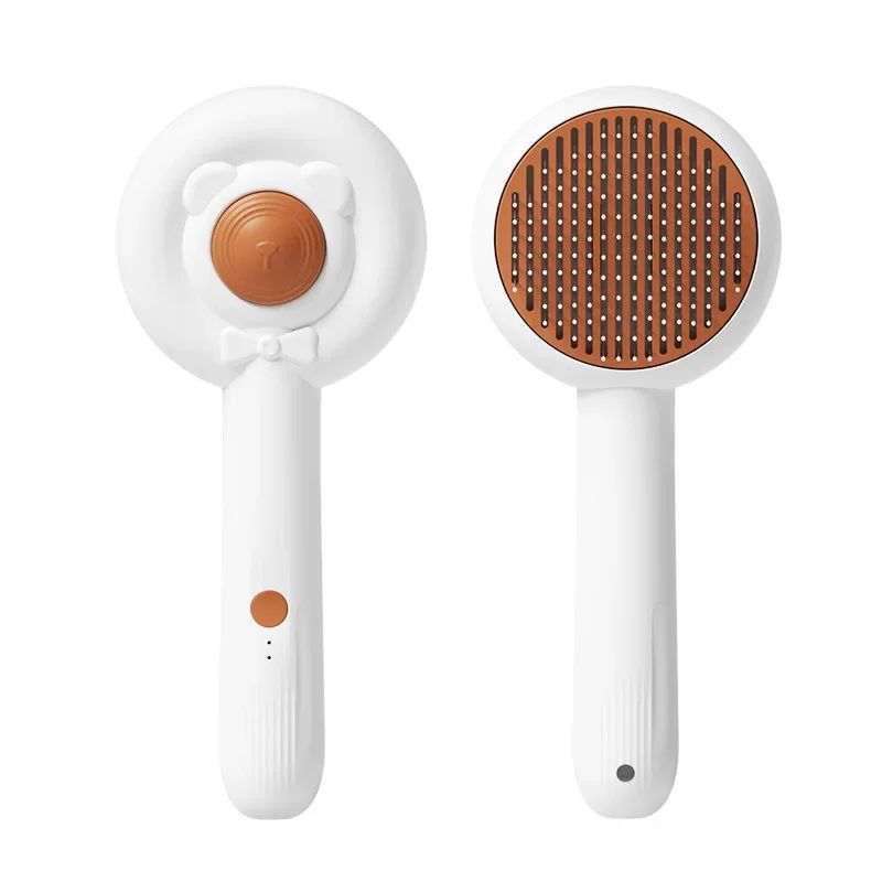 充電式2in1ペットネイルトリマー コーム付き 電動猫犬グルーミングクリーニングブラシ ペットケアツール
