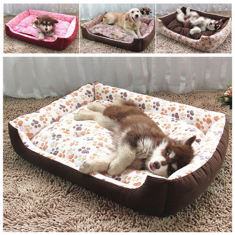 ペットクッション付き犬用ベッド