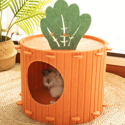 キャロットキャットネスト キャットトンネル フェルトキャットネスト ドリル式半密閉型キャッテリー