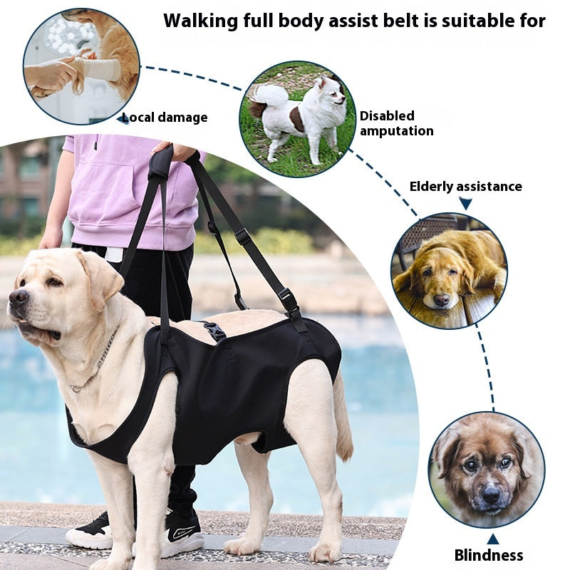 オックスフォード布製 犬用負傷時歩行補助ハーネス
