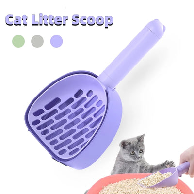 猫用トイレ スコップ プラスチック 猫うんちスコップ スタンド付き ペット清掃用品 猫トイレ用品 耐久性のある猫砂クリーナー ショベル ペット用品