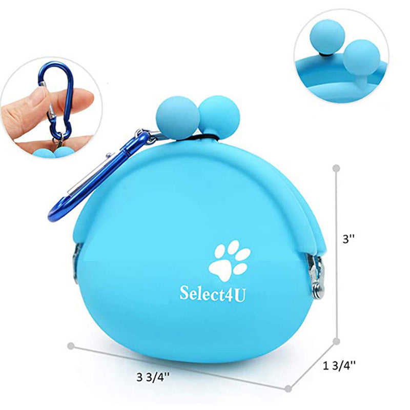 シリコン製ペット犬用トレーニングフードスナックポケットバッグ 散歩用犬用トレーニングフード収納ウエストポーチ ペット用お出かけアウトドア商品 ドッグトリートバッグ