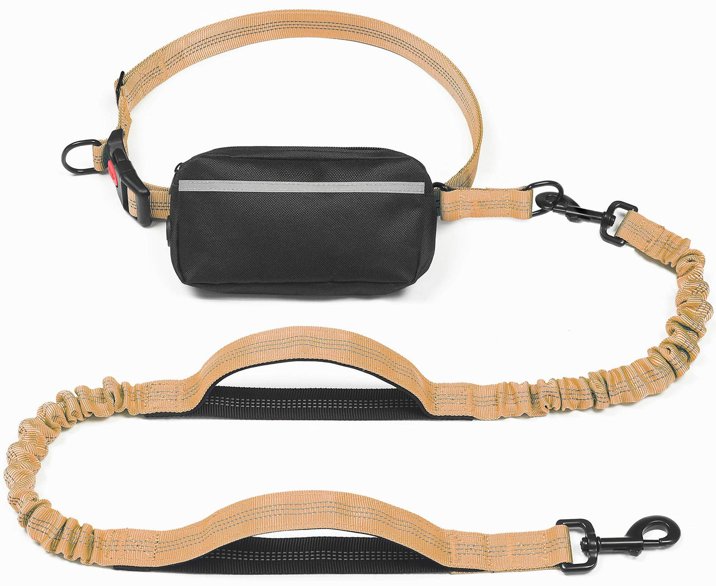 ペット用品 多機能ウエストパック ロープ 反射スリング 犬用ハンドロープ 伸縮リード