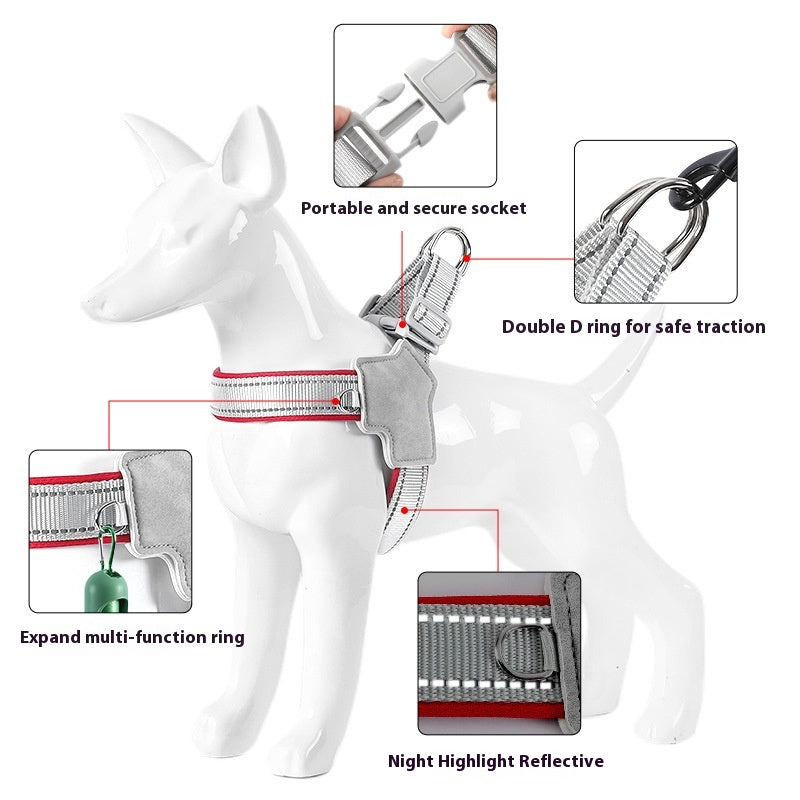 犬用胸ストラップ手持ちロープ ベスト式犬散歩ペット用首輪