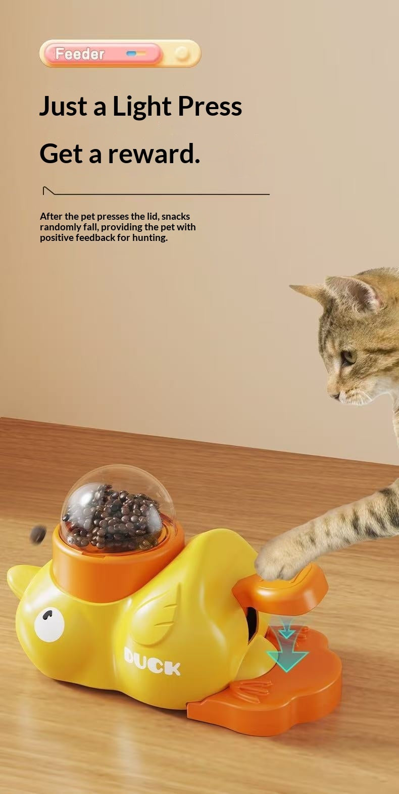 自動給餌器付きインタラクティブおもちゃ猫用トイトレーニング