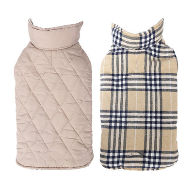工場直販 防水リバーシブル格子柄ペット犬用スーツジャケット ペット犬用服 スポット