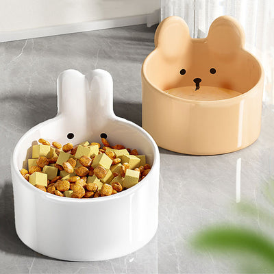 家庭用ペット陶器製ボウル 大口径犬用フード用品 子猫用食器セット 猫用品 犬用ボウル