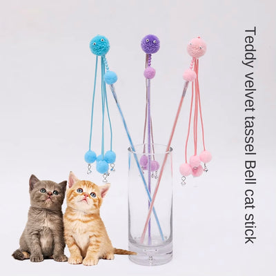 おもしろい猫棒卸売 ピピタオ 新しい猫用品 自己幸福ペットおもちゃ タッセルおもしろい猫棒 猫おもちゃ