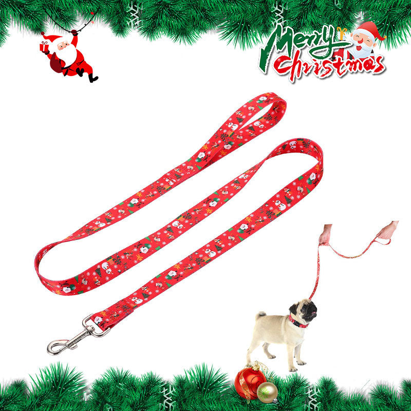 クリスマスカラーペットハンドロープ犬用リード