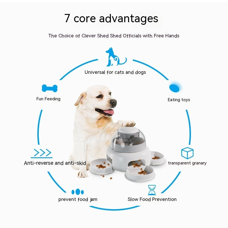 犬用プレス漏れフードフィーダー 自動ペットフィーダー