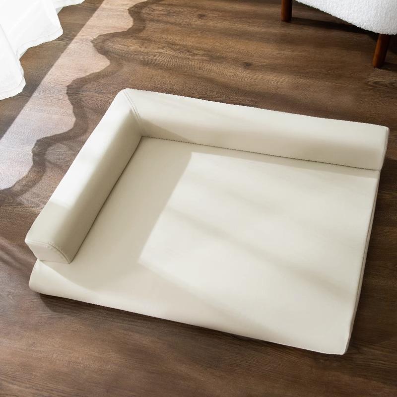 Kennel シンプルプレーンレザー L字型 ケネル 犬用お昼寝マット