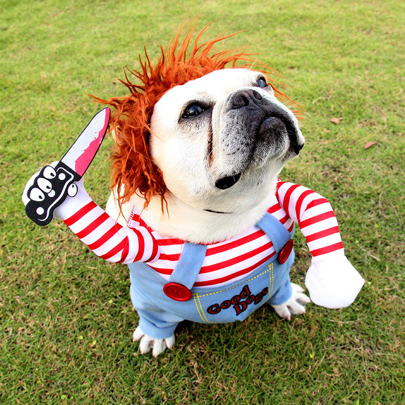 ハロウィーン ペットコスチューム 犬用 面白い服 調節可能 ドッグコスプレ衣装 怖いコスチューム パーティー集まり