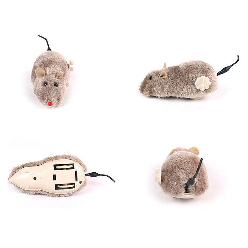 ぜんまい式ネコ用おもちゃ（ねずみ）