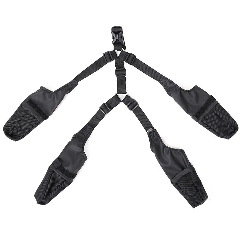 防水犬用靴 調節可能な犬用ブーツ ペット用通気性シューズ 屋外散歩用 柔らかいフレンチドッグシューズ ペットの足保護 ペット用品