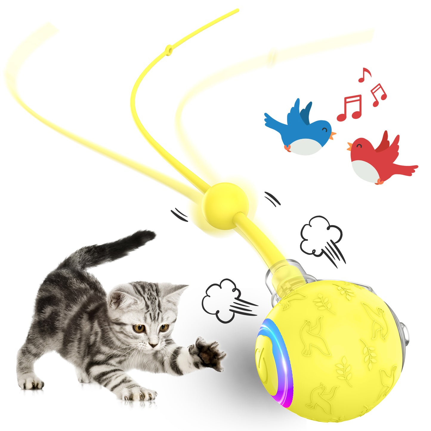 インテリジェント重力式猫用おもちゃボール ストラップ電動ロープ猫じゃらし 猫用おもちゃ
