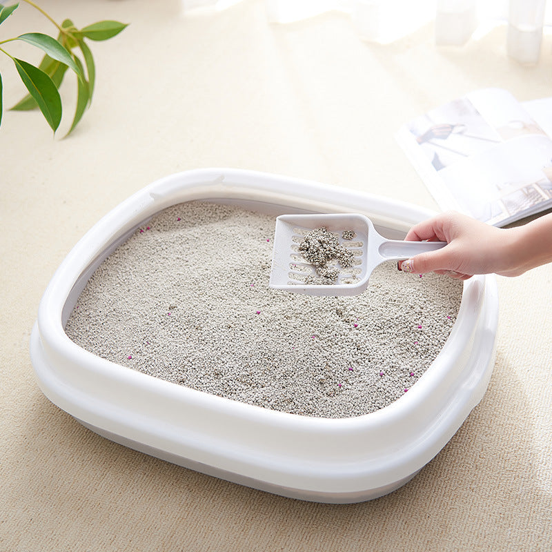 スコップ付きペット用トイレ 猫用トイレ 高品質 飛散防止 犬用プラスチックトイレ