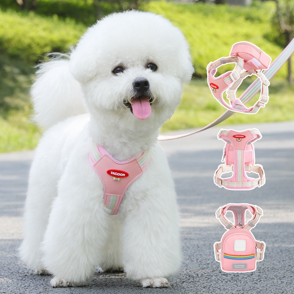 ポータブル屋外旅行用小型犬・中型犬用リード手持ちロープ