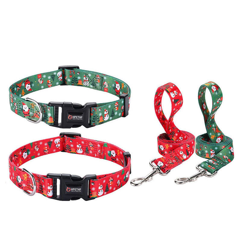 クリスマスカラーペットハンドロープ犬用リード