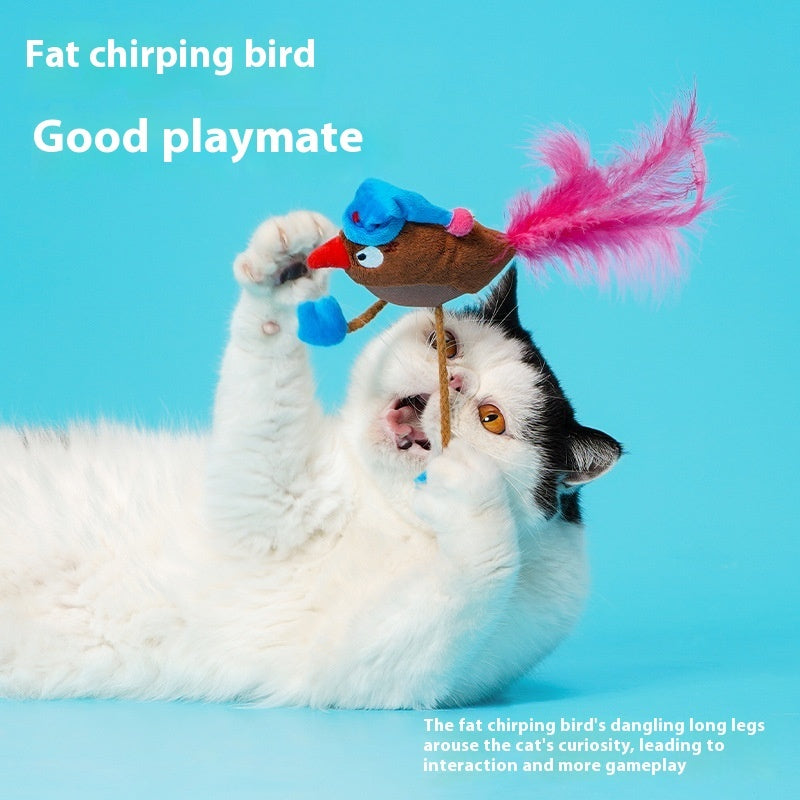 鳥 猫じゃらし 猫のおもちゃ 一人遊び 猫のティーザー