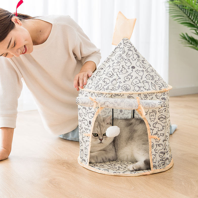 猫のおもちゃ 折りたたみ式猫トンネル ペット用品