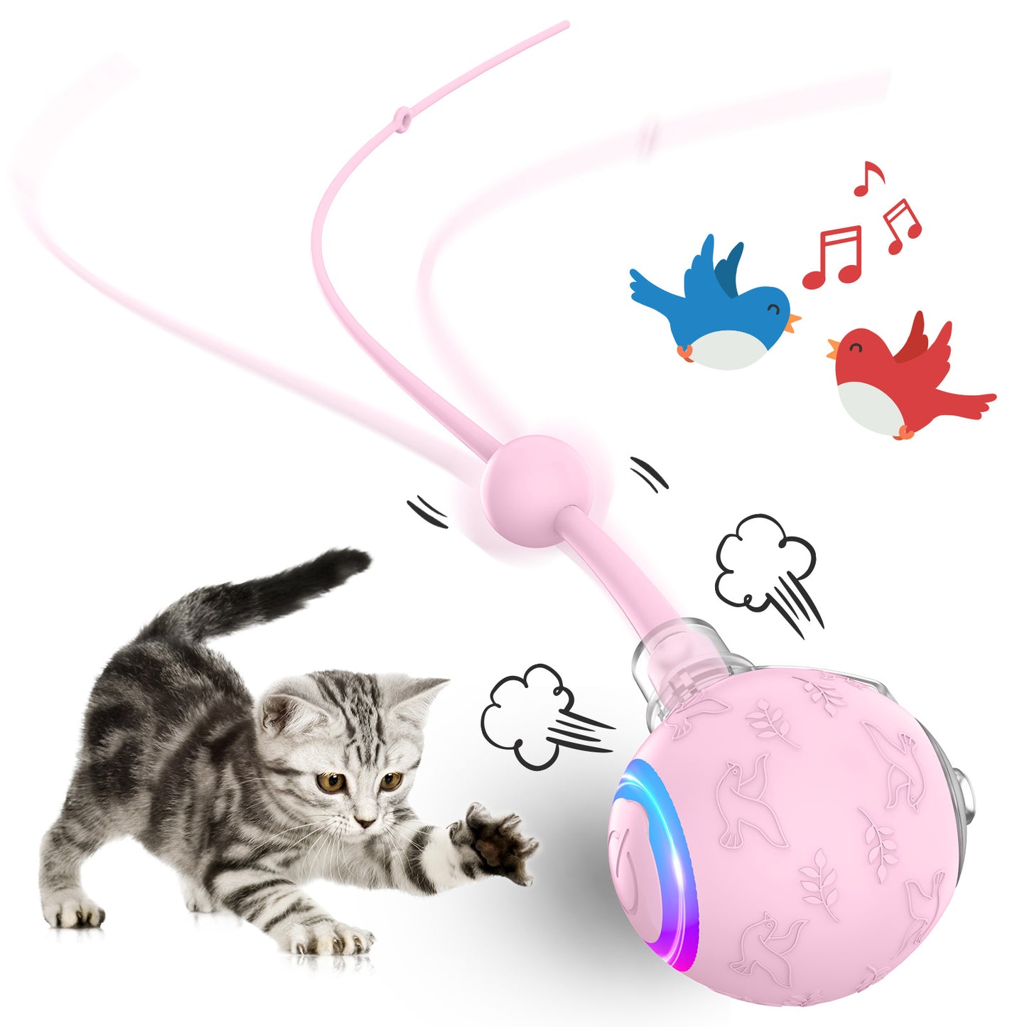 インテリジェント重力式猫用おもちゃボール ストラップ電動ロープ猫じゃらし 猫用おもちゃ