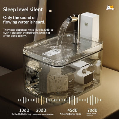 猫用自動給水器 ワイヤレスセンサー付き ペット用スマート給水器