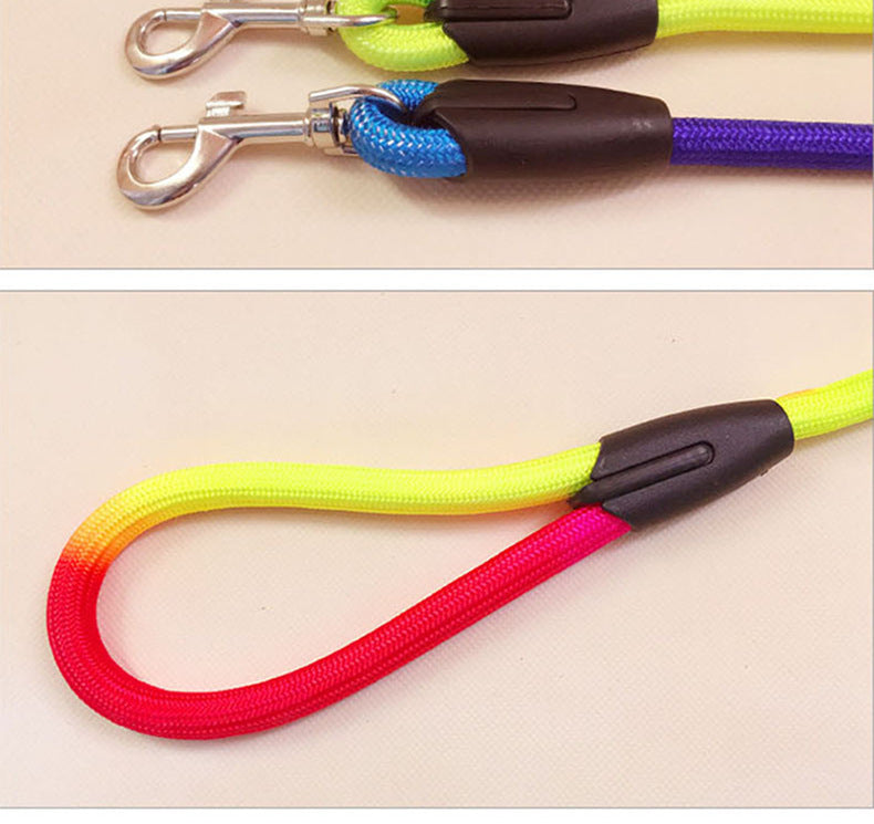 カラフルナイロン丸型手持ち犬用リード ペット用品