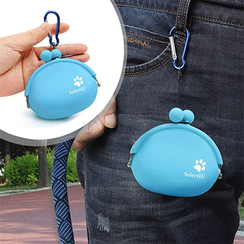 シリコン製ペット犬用トレーニングフードスナックポケットバッグ 散歩用犬用トレーニングフード収納ウエストポーチ ペット用お出かけアウトドア商品 ドッグトリートバッグ