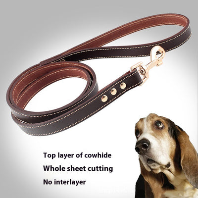 牛革製ペット用手持ちリード犬チェーン