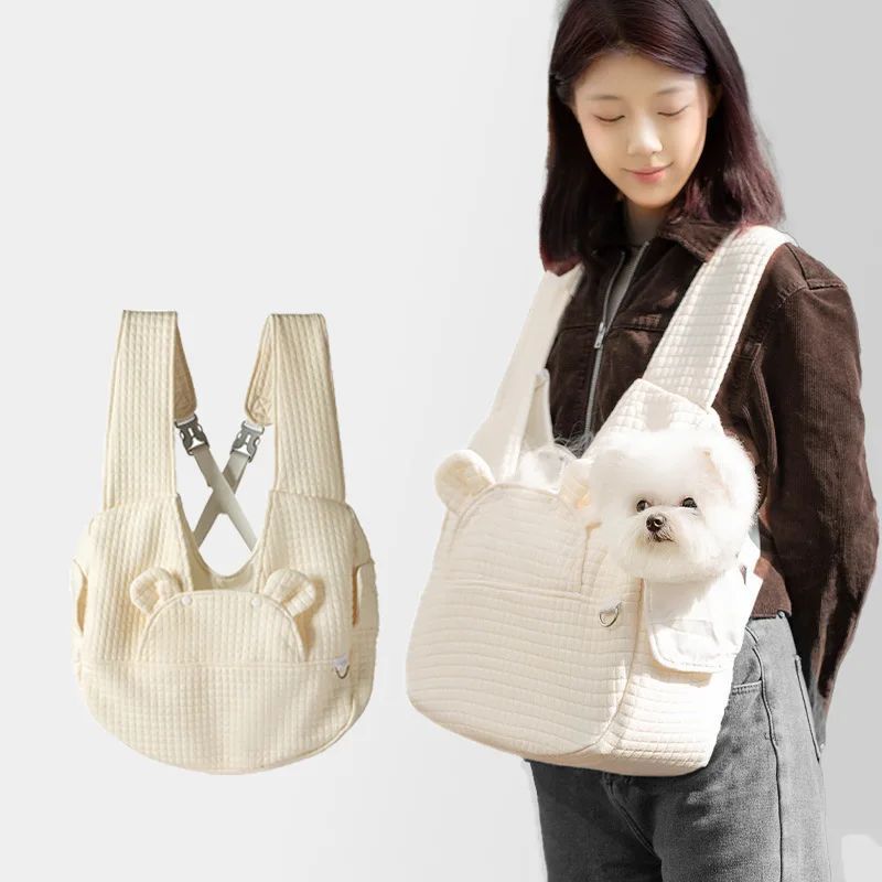 ペット用リュック快適犬用バッグ子猫キャリア屋外旅行通気性クロスデザインチェストバックパックバッグ用品ペットアクセサリー