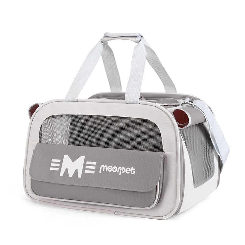 猫用キャリーバッグ ポータブル 斜め掛け ショルダーバッグ ペットトラベル 通気性 大容量 猫用おむつバッグ