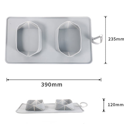 犬猫用携帯用シリコン製ペットフィーダー 折りたたみ式フード・水入れ