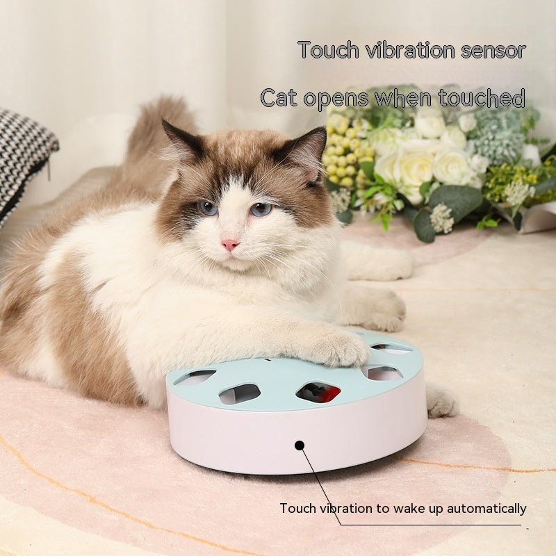 猫おもちゃ 退屈解消おもちゃ UFO電動猫じゃらし 回転フェザー