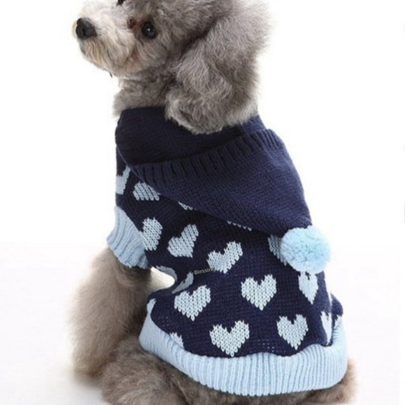 クリスマス メープル スノーフレーク タートルネック ニット セーター ペット服