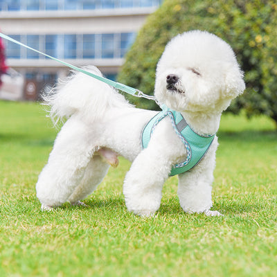 ペットハーネス 反射格子縞 犬用手持ちベスト ドッグロープ