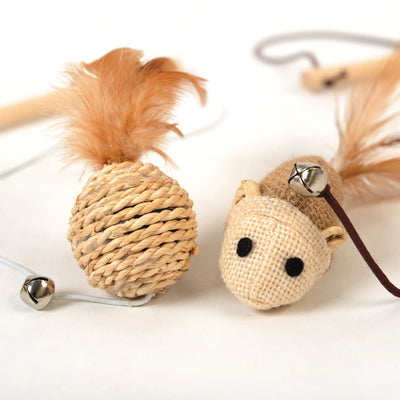 ペットおもしろい猫スティック木製猫おもちゃペットのおもちゃ