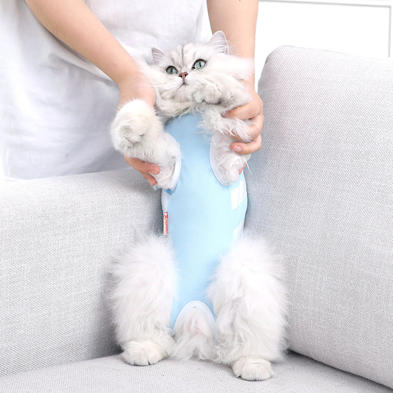 猫服 夏服 薄手 ペットケアスーツ